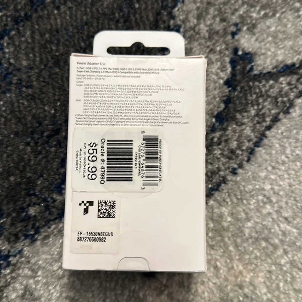 Samsung 65w power adapter trio